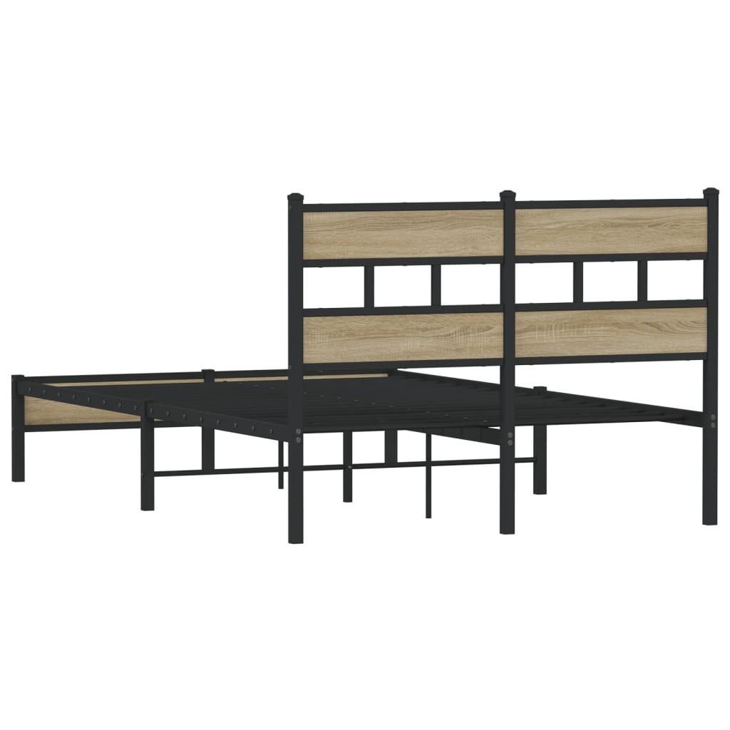 Bettgestell ohne Matratze Sonoma-Eiche 120x200 cm Holzwerkstoff