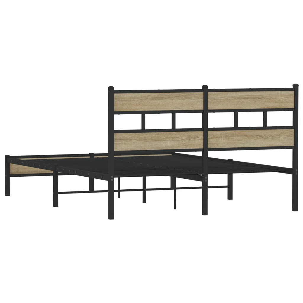 Bettgestell ohne Matratze Sonoma-Eiche 137x190 cm Holzwerkstoff