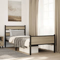 Bettgestell ohne Matratze Sonoma-Eiche 100x190 cm Holzwerkstoff