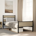 Bettgestell ohne Matratze Sonoma-Eiche 107x200 cm Holzwerkstoff