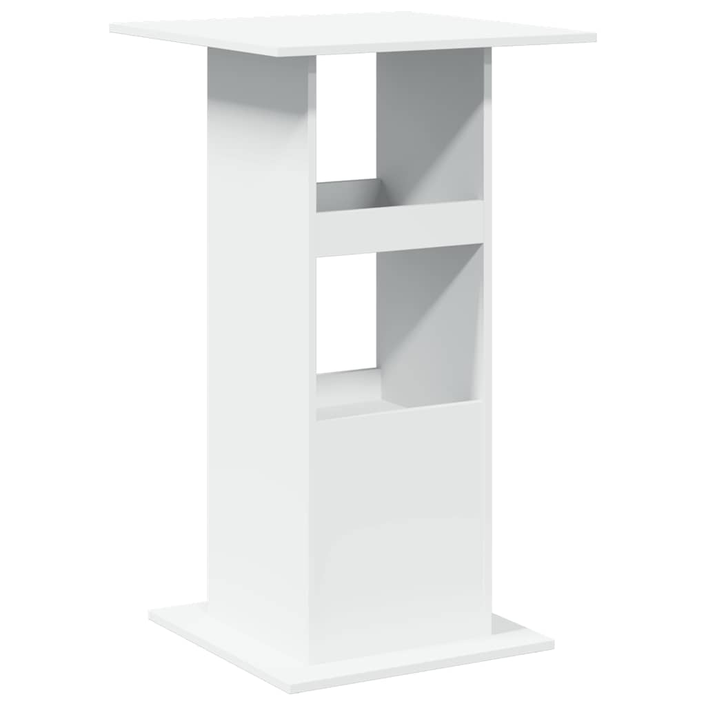 Bartisch mit Ablagen Weiß 60x60x102 cm Holzwerkstoff