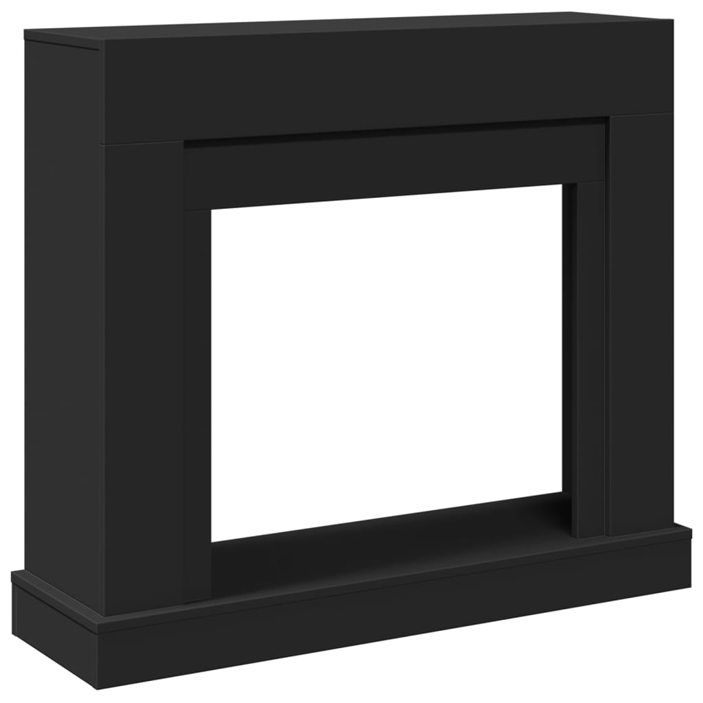 Kaminumrandung Schwarz 100x30x87,5 cm Holzwerkstoff