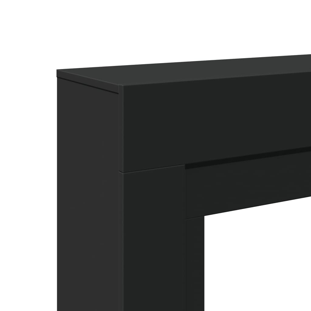 Kaminumrandung Schwarz 100x30x87,5 cm Holzwerkstoff
