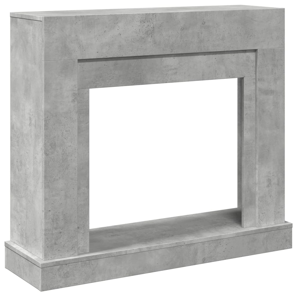 Kaminumrandung Betongrau 100x30x87,5 cm Holzwerkstoff