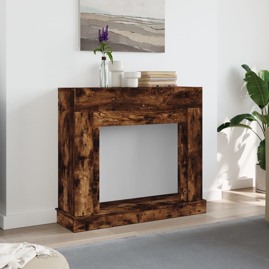 Kaminumrandung Räuchereiche 100x30x87,5 cm Holzwerkstoff