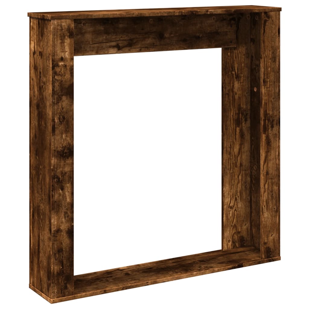 Kaminumrandung Räuchereiche 100x20x100 cm Holzwerkstoff