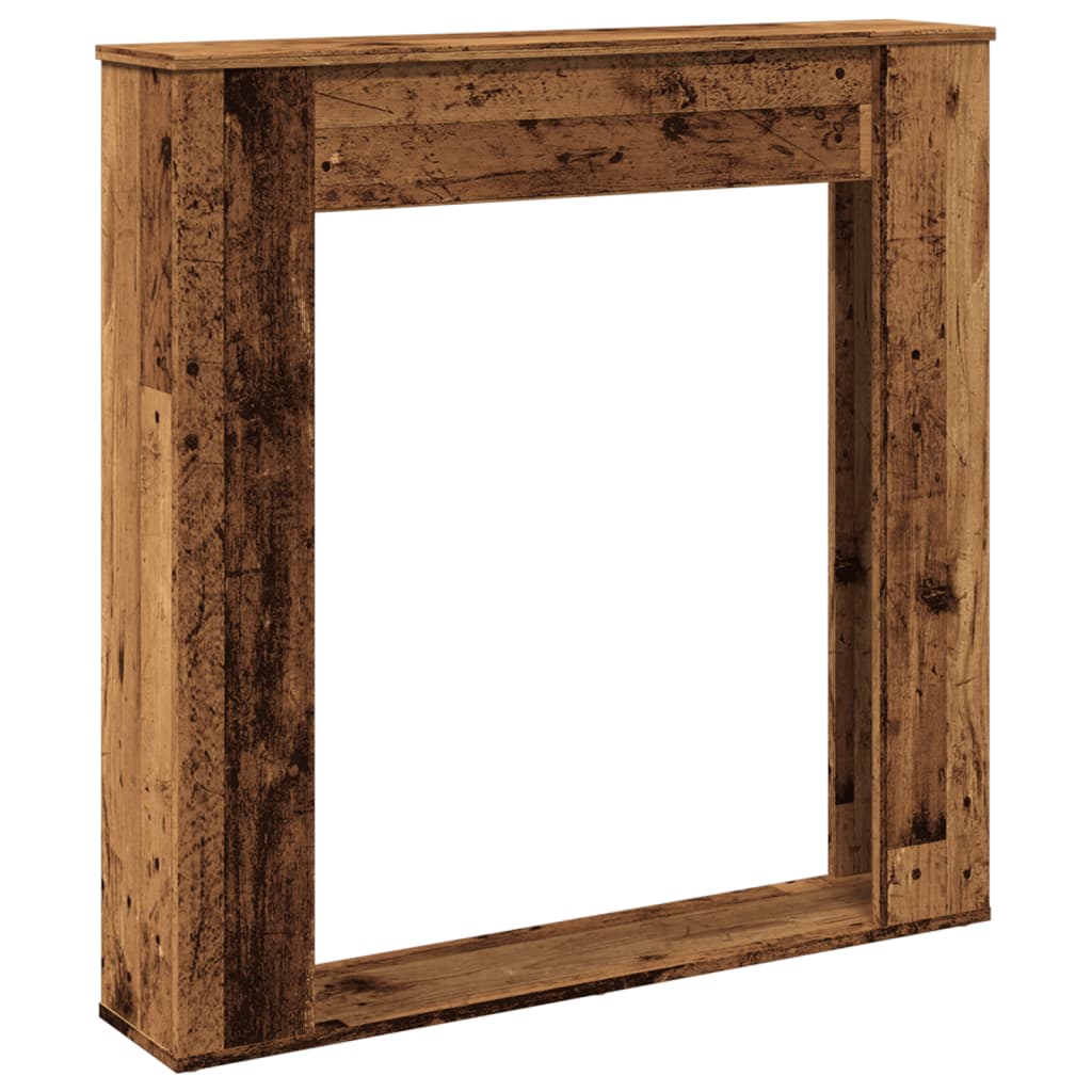 Kaminumrandung Altholz-Optik 100x20x100 cm Holzwerkstoff