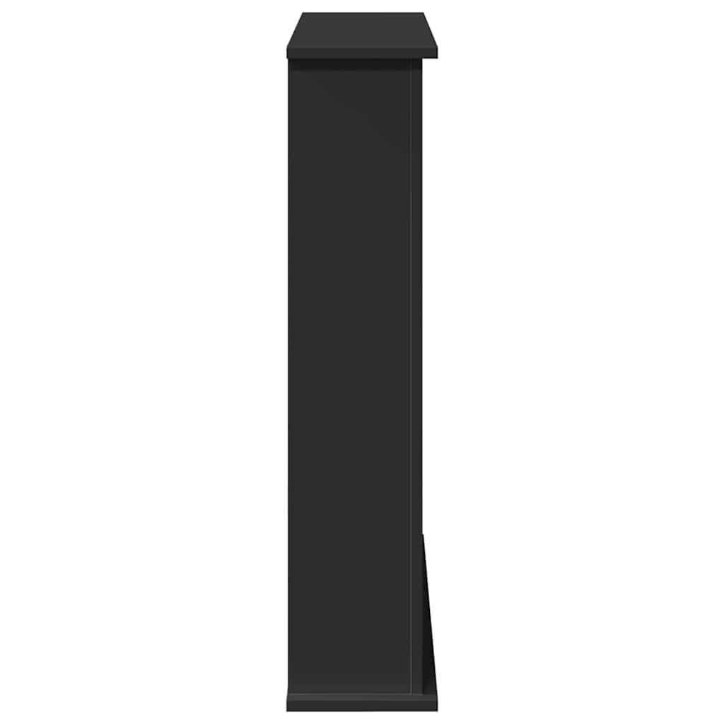 Kaminumrandung Schwarz 75x20x87,5 cm Holzwerkstoff