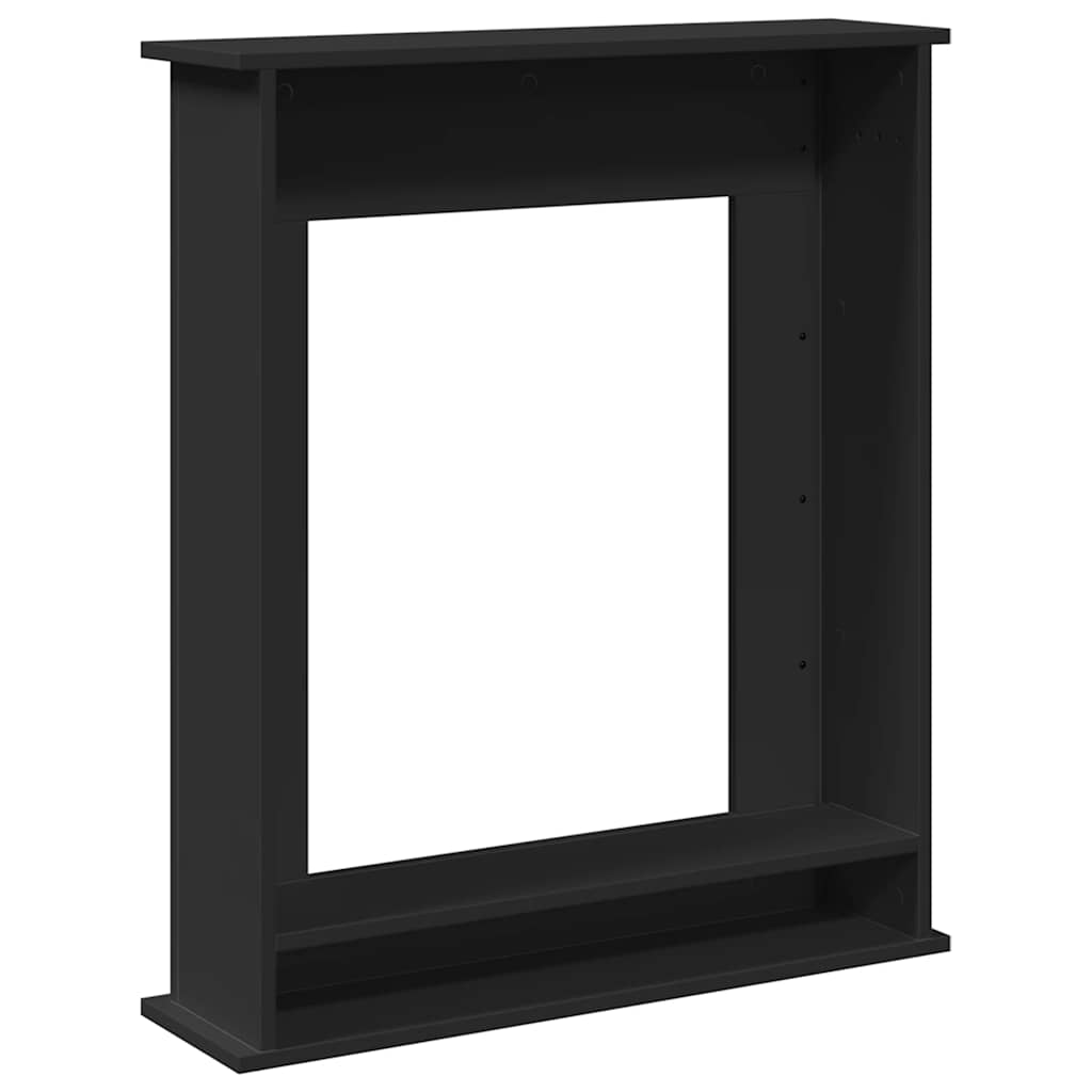 Kaminumrandung Schwarz 75x20x87,5 cm Holzwerkstoff