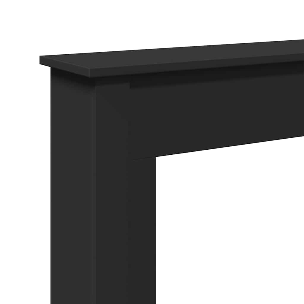 Kaminumrandung Schwarz 75x20x87,5 cm Holzwerkstoff