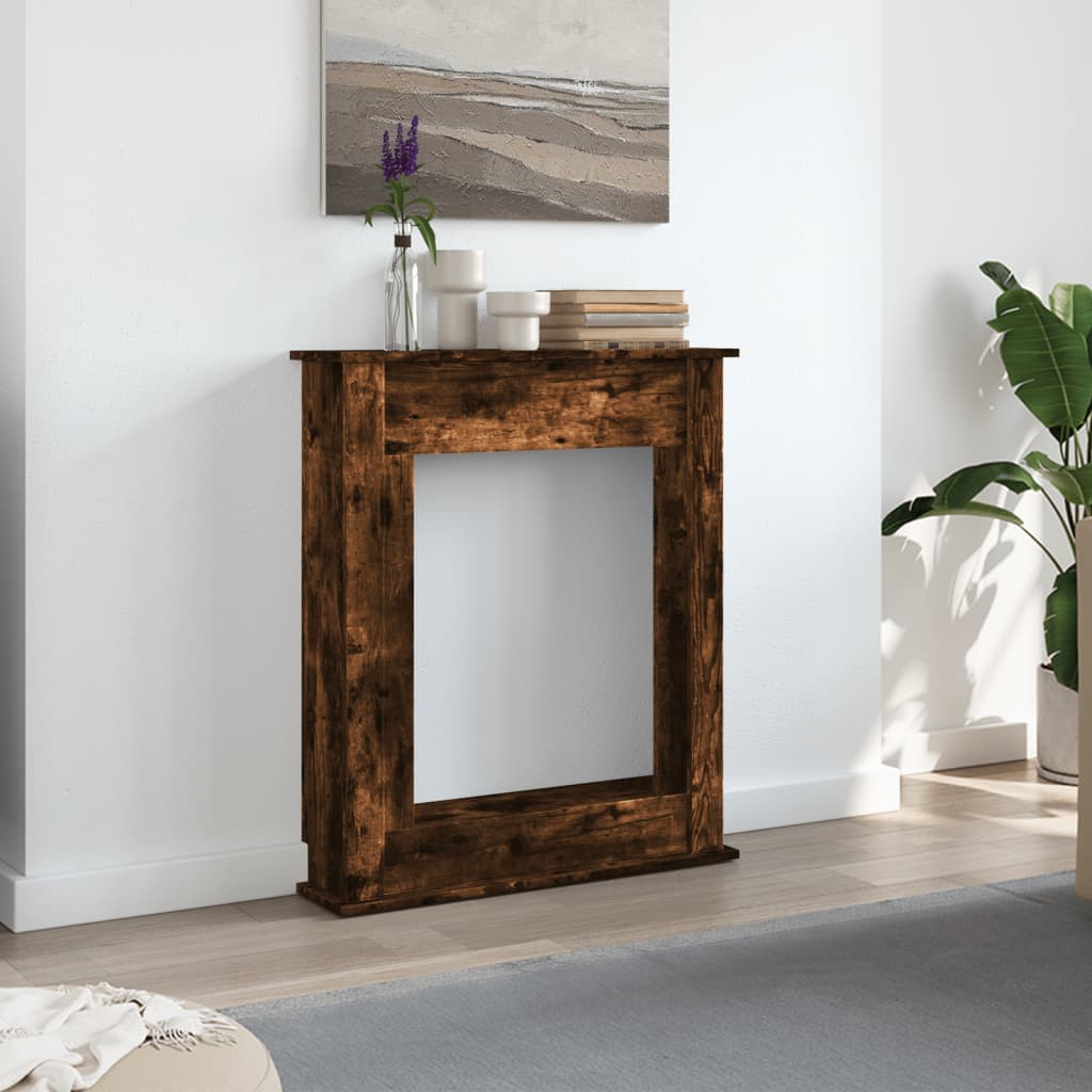 Kaminumrandung Räuchereiche 75x20x87,5 cm Holzwerkstoff