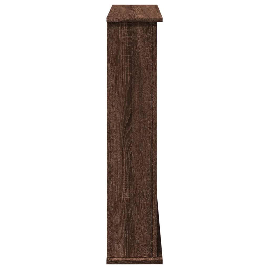 Kaminumrandung Braun Eichen-Optik 75x20x87,5 cm Holzwerkstoff