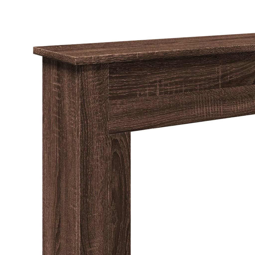Kaminumrandung Braun Eichen-Optik 75x20x87,5 cm Holzwerkstoff