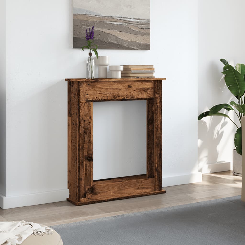 Kaminumrandung Altholz-Optik 75x20x87,5 cm Holzwerkstoff