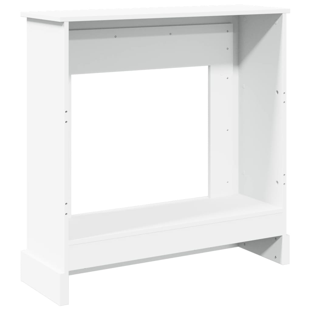 Kaminumrandung Weiß 90x30x90 cm Holzwerkstoff