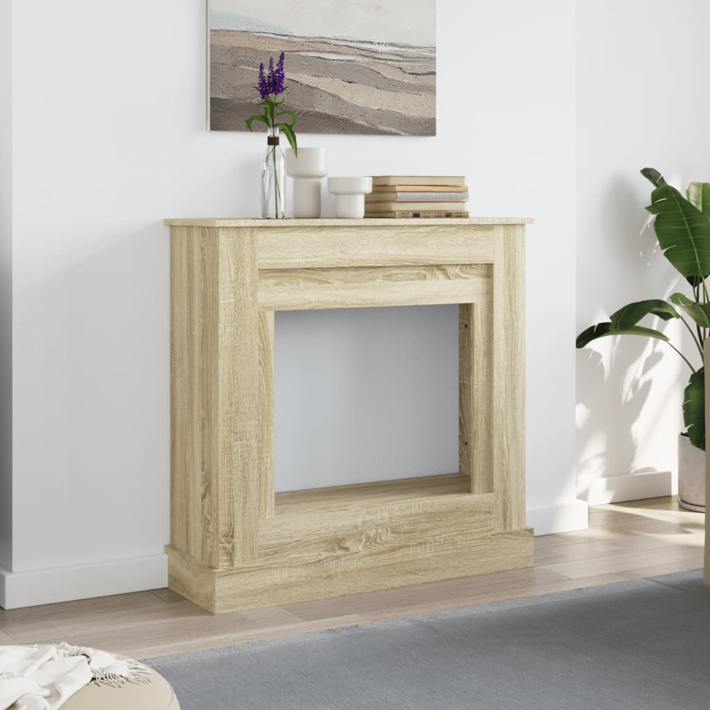Kaminumrandung Sonoma-Eiche 90x30x90 cm Holzwerkstoff