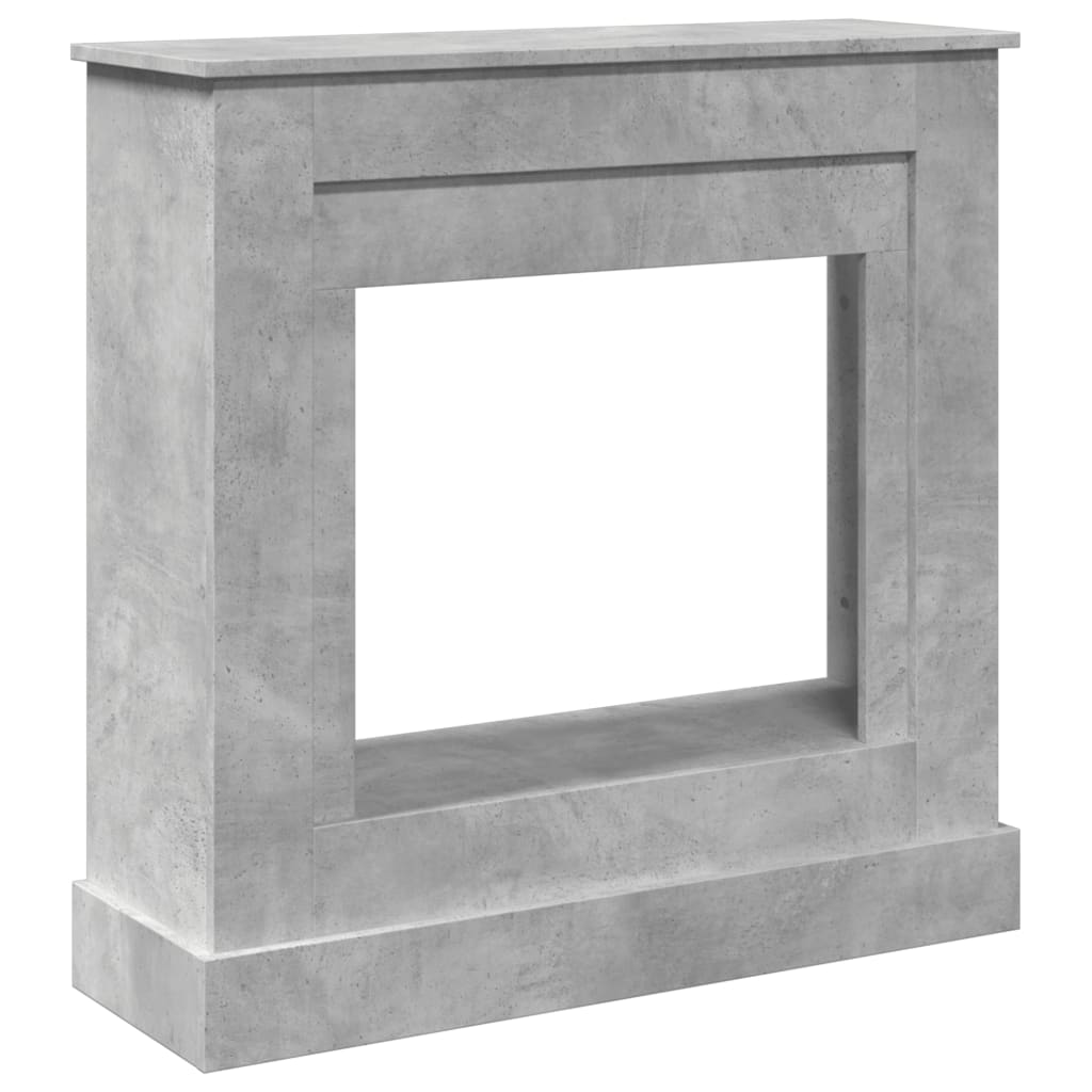 Kaminumrandung Betongrau 90x30x90 cm Holzwerkstoff