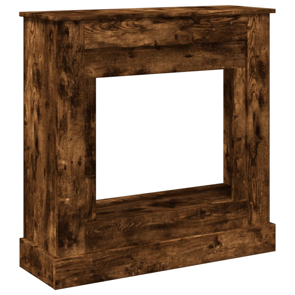Kaminumrandung Räuchereiche 90x30x90 cm Holzwerkstoff
