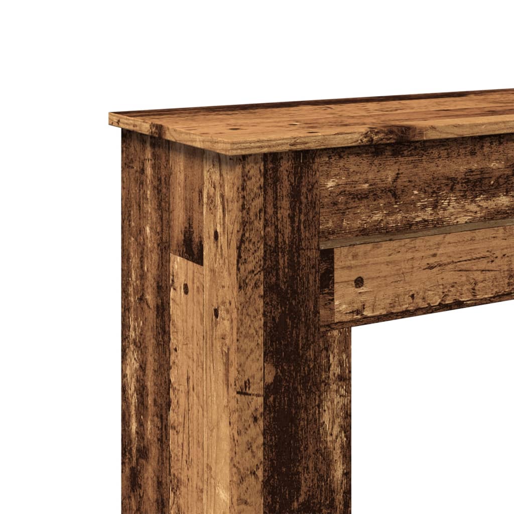 Kaminumrandung Altholz-Optik 90x30x90 cm Holzwerkstoff