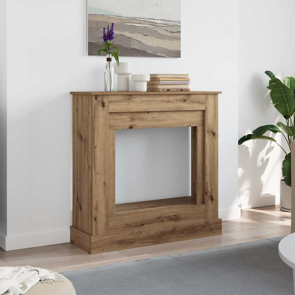 Kaminumrandung Artisan-Eiche 90x30x90 cm Holzwerkstoff