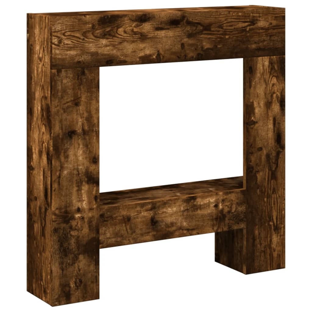 Kaminumrandung Räuchereiche 81x18x82 cm Holzwerkstoff