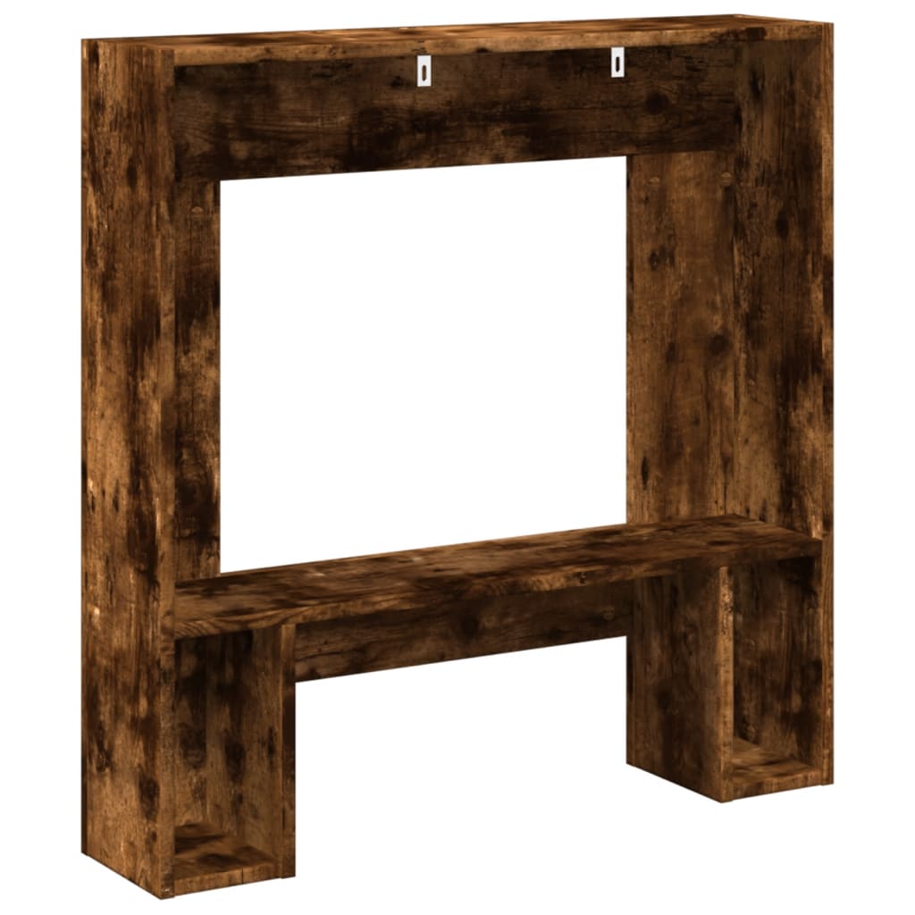 Kaminumrandung Räuchereiche 81x18x82 cm Holzwerkstoff