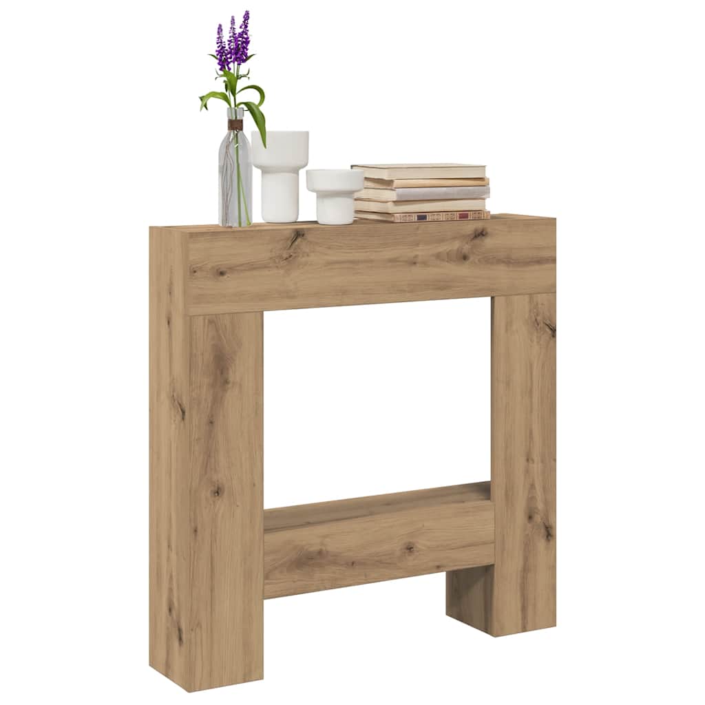 Kaminumrandung Artisan-Eiche 81x18x82 cm Holzwerkstoff