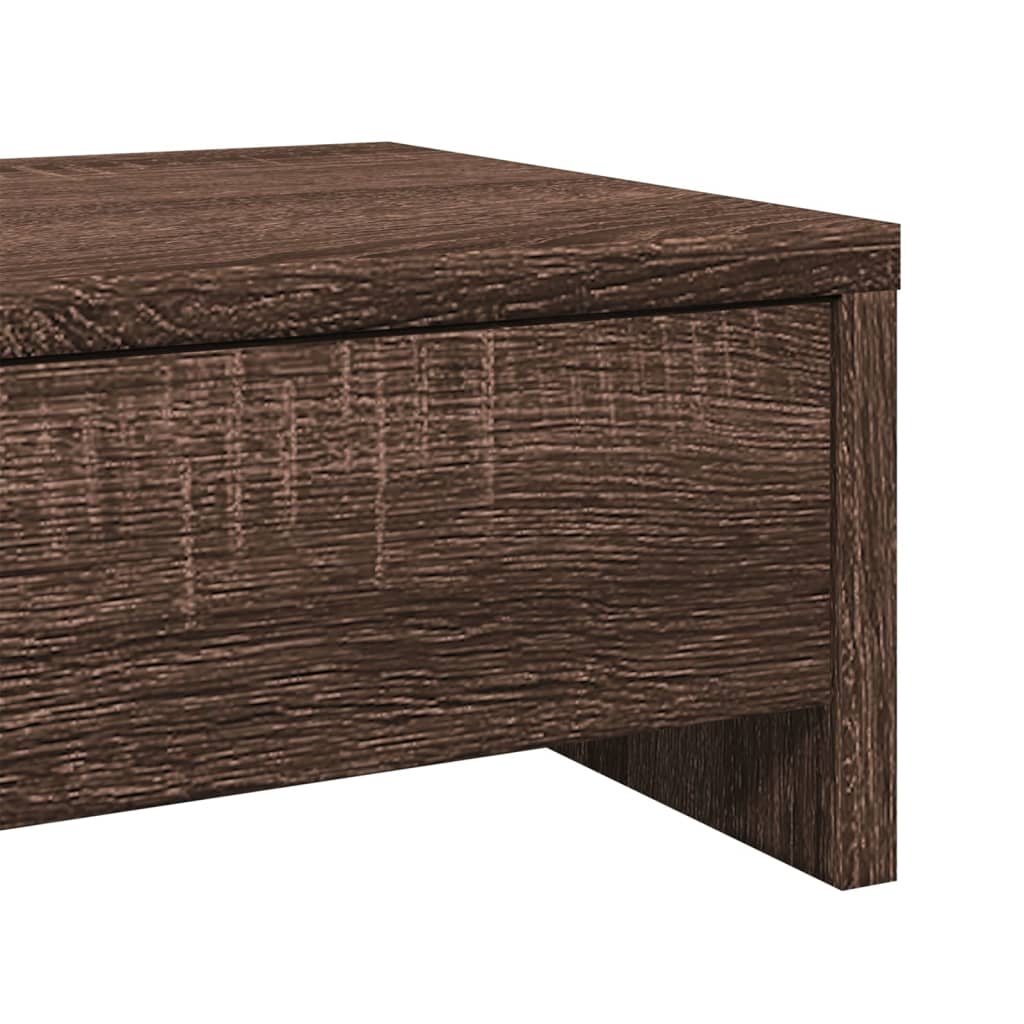 Monitorständer mit Schubladen Braun Eichen-Optik 50x27x15 cm