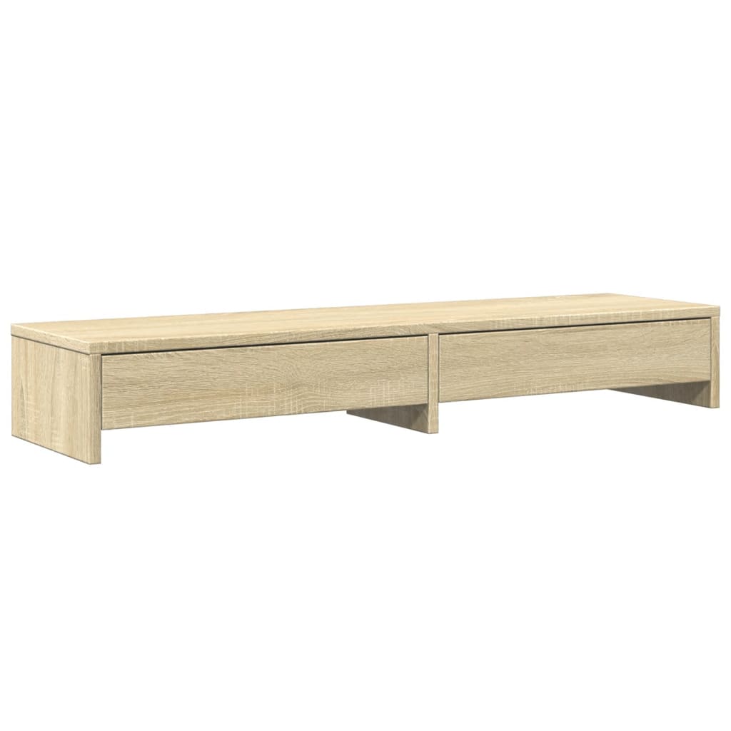 Monitorständer mit Schubladen Sonoma-Eiche 100 x 27 x 15 cm Holzwerkstoff