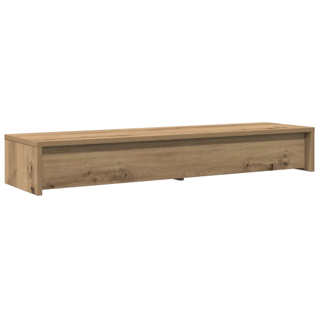 Monitorständer mit Schubladen Artisan-Eiche 100x27x15 cm