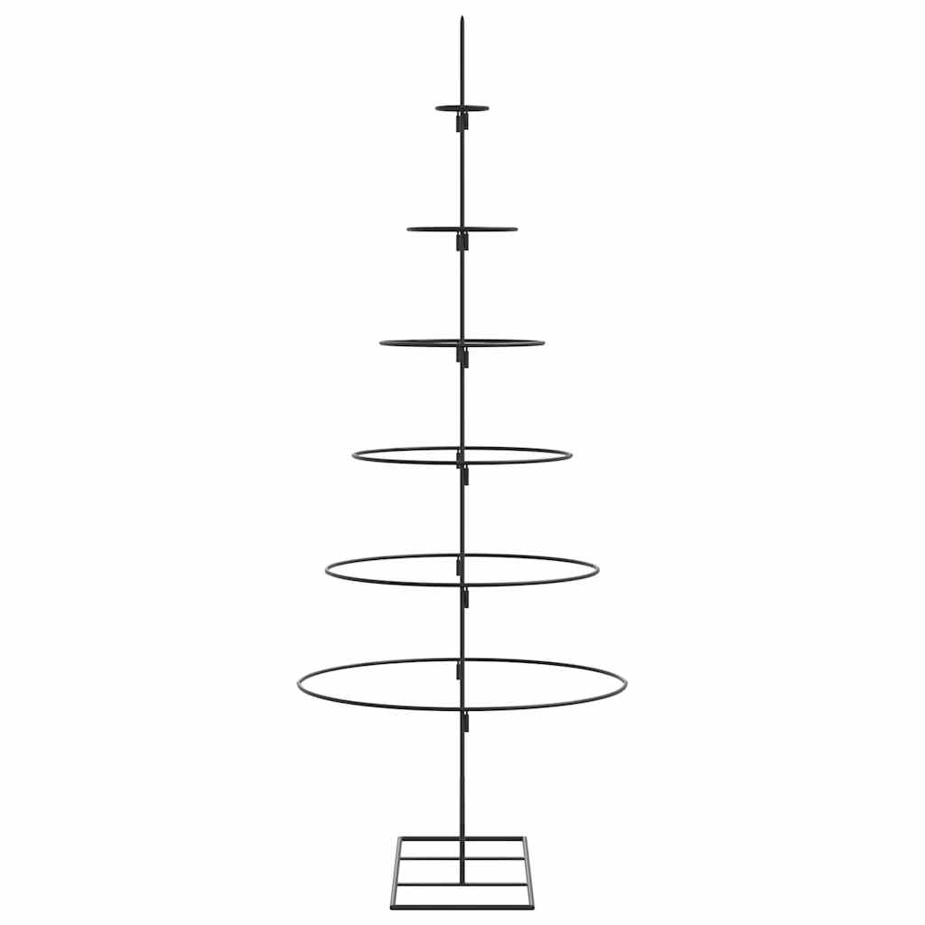 Metall-Weihnachtsbaum für Dekorationen Schwarz 150 cm