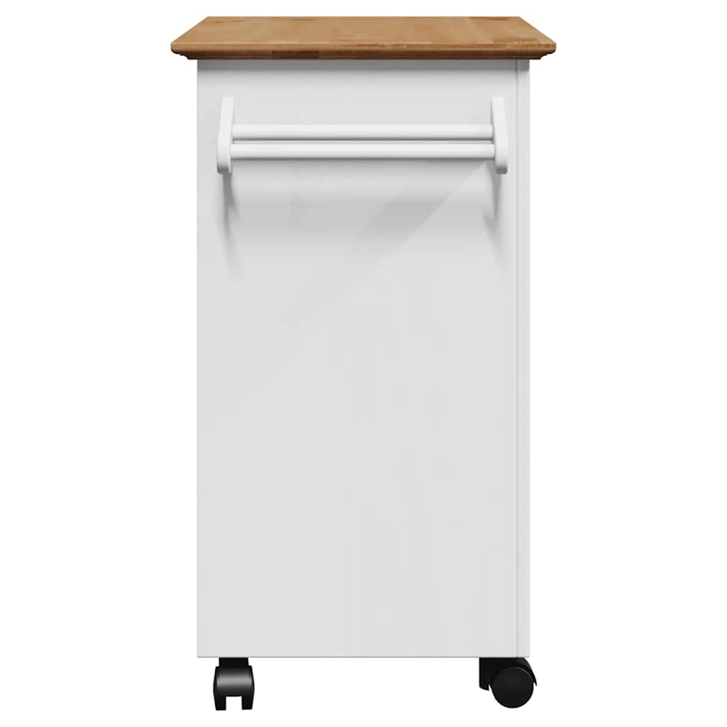 Küchenwagen BODO Weiß und Braun 72x45x80 cm
