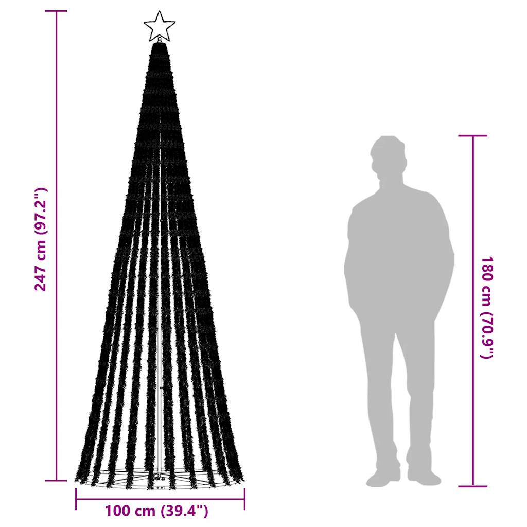 LED Weihnachtsbaum 475 LEDs Kaltweiß 247 cm