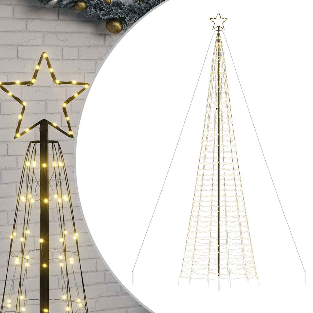 LED Weihnachtsbaum mit Erdspießen 1534 LEDs Warmweiß 500 cm