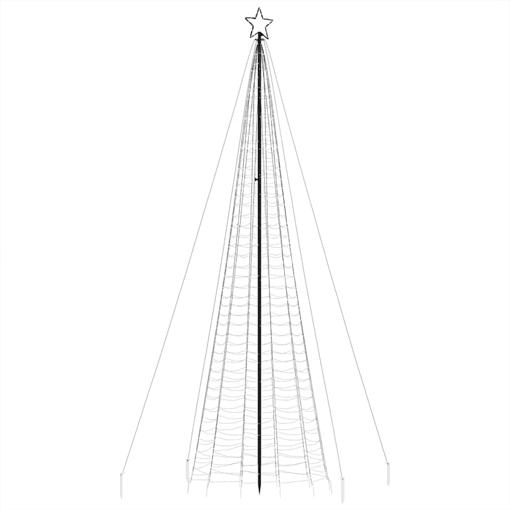 LED Weihnachtsbaum mit Erdspießen 1534 LEDs Warmweiß 500 cm