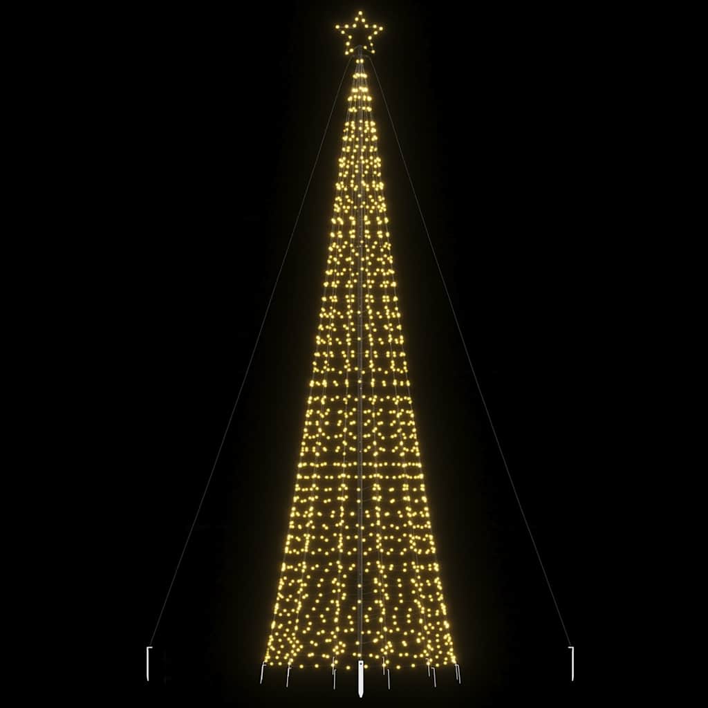 LED Weihnachtsbaum mit Erdspießen 1534 LEDs Warmweiß 500 cm
