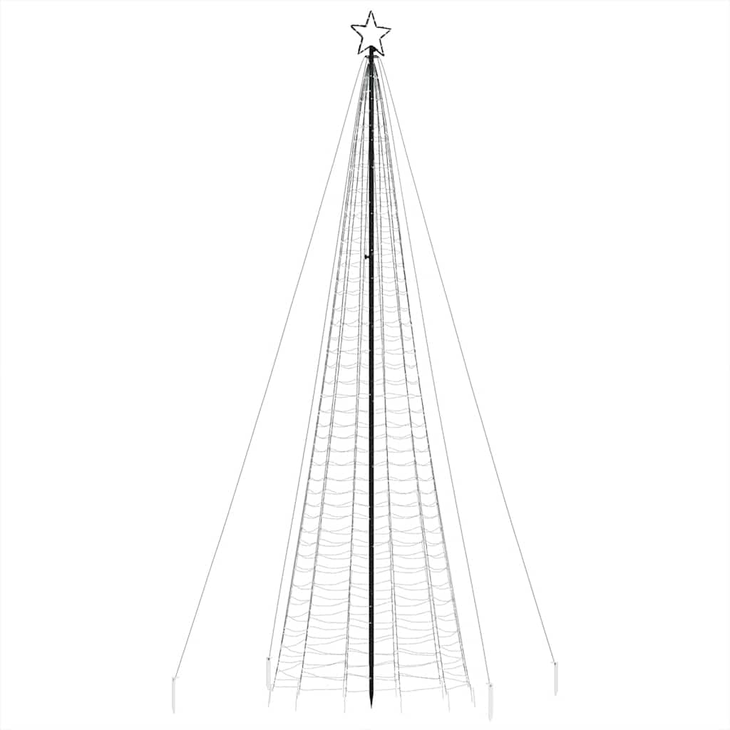 LED Weihnachtsbaum mit Erdspießen 1534 LEDs Blau 500 cm