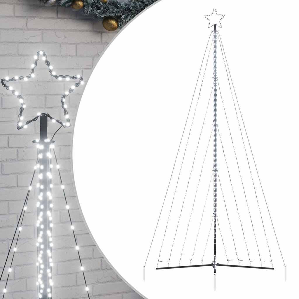 LED Weihnachtsbaum 570 LEDs Kaltweiß 399 cm