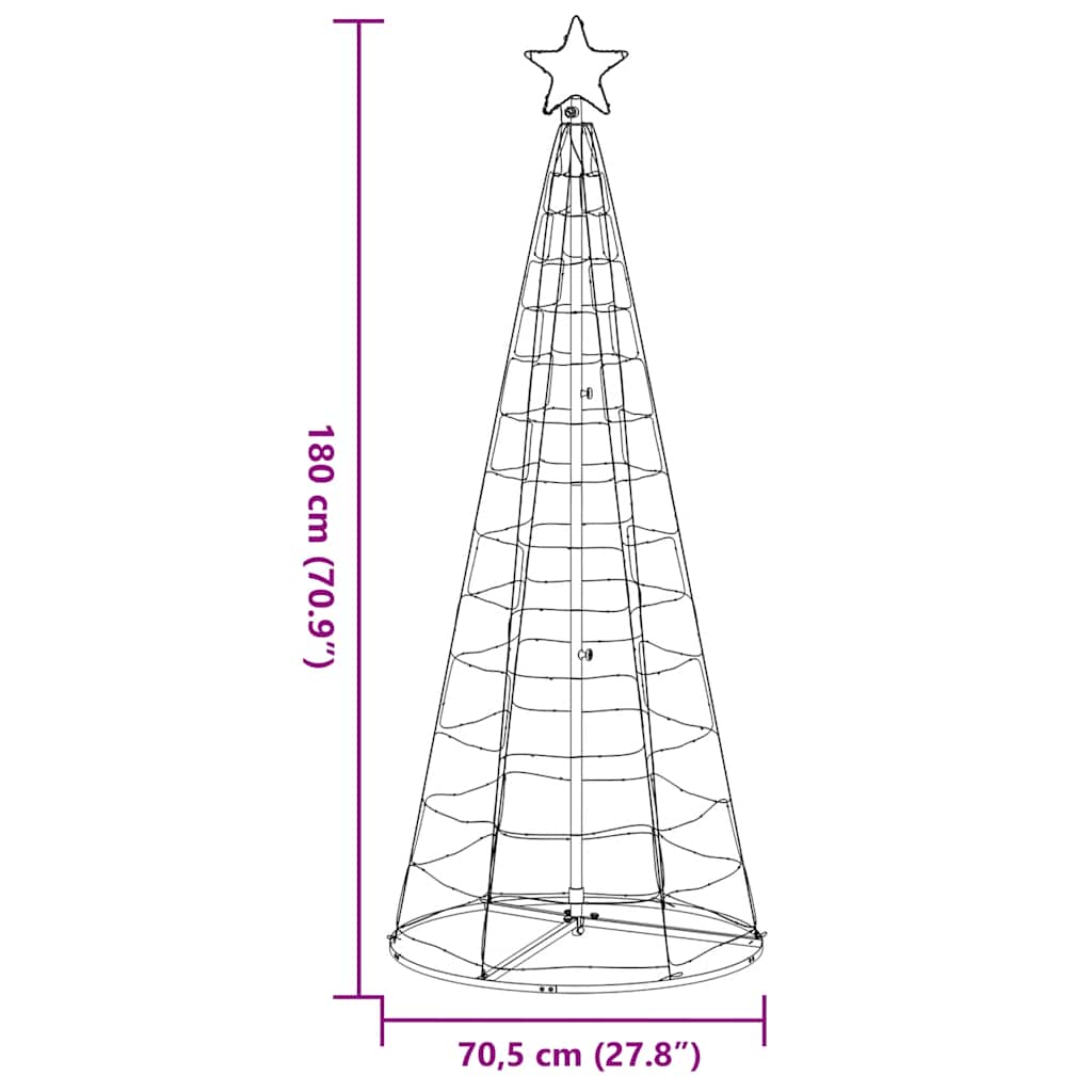 LED Weihnachtsbaum 200 LEDs Warmweiß 180 cm