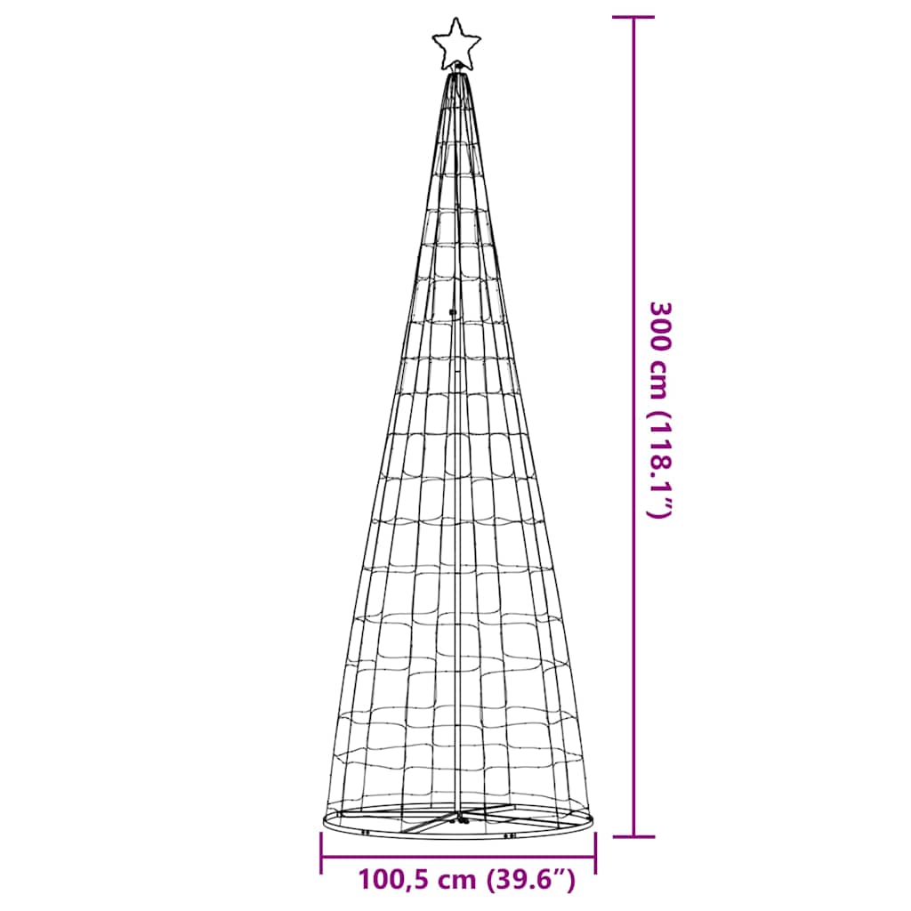 LED Weihnachtsbaum 550 LEDs Blau 300 cm