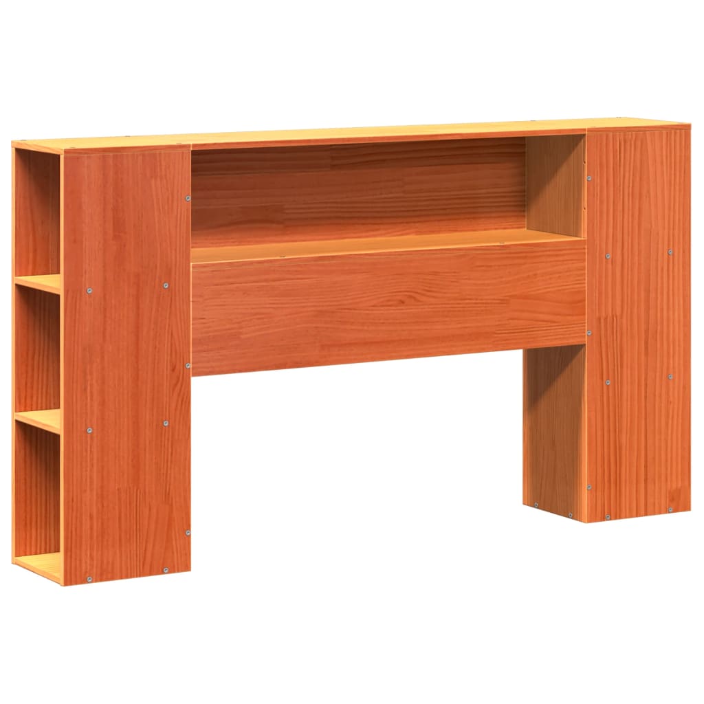 Kopfteil mit Stauraum Wachsbraun 140 cm Massivholz Kiefer