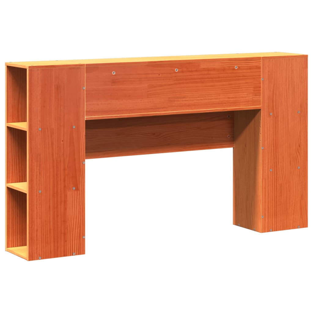Kopfteil mit Stauraum Wachsbraun 140 cm Massivholz Kiefer