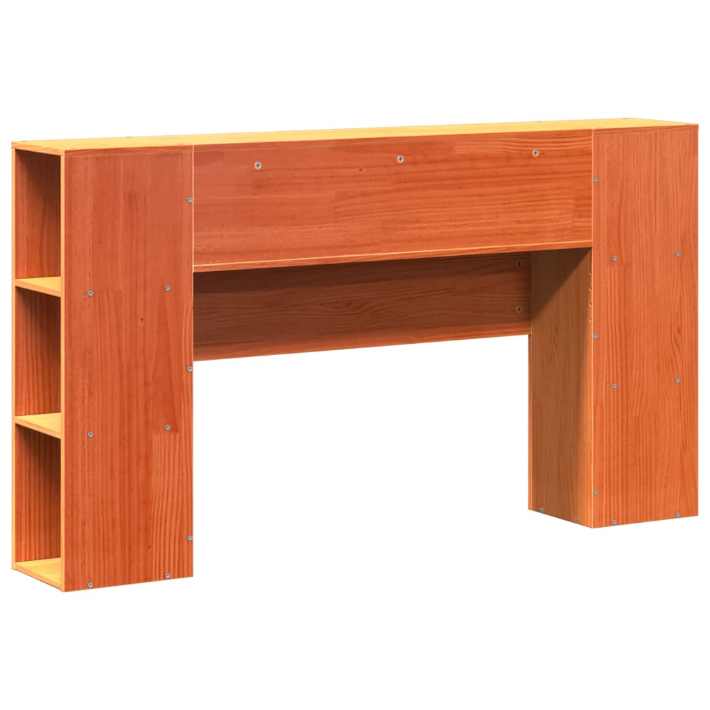 Kopfteil mit Stauraum Wachsbraun 135 cm Massivholz Kiefer