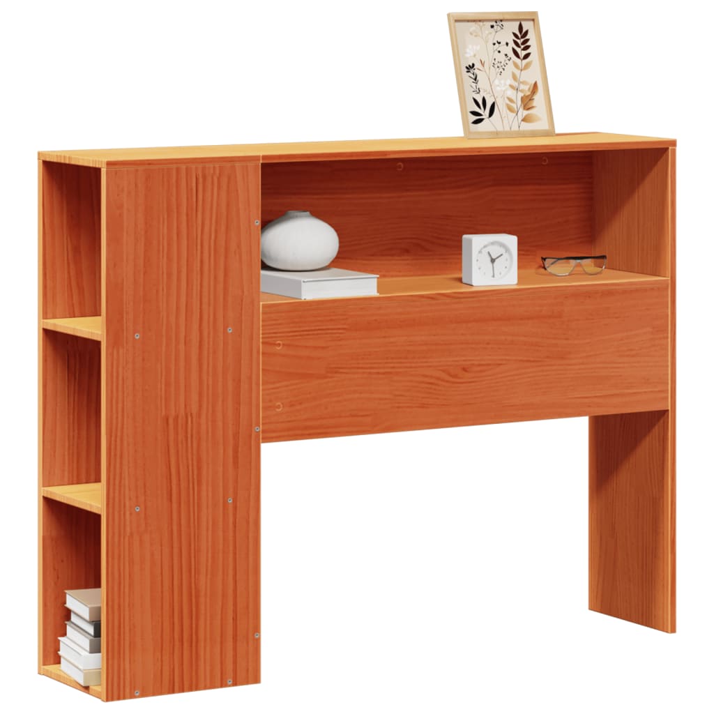 Kopfteil mit Stauraum Wachsbraun 100 cm Massivholz Kiefer