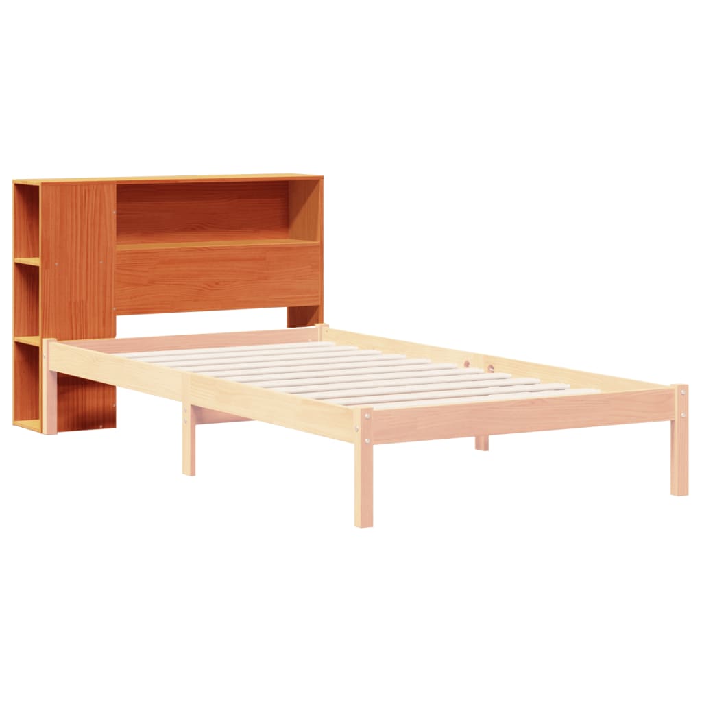 Kopfteil mit Stauraum Wachsbraun 100 cm Massivholz Kiefer