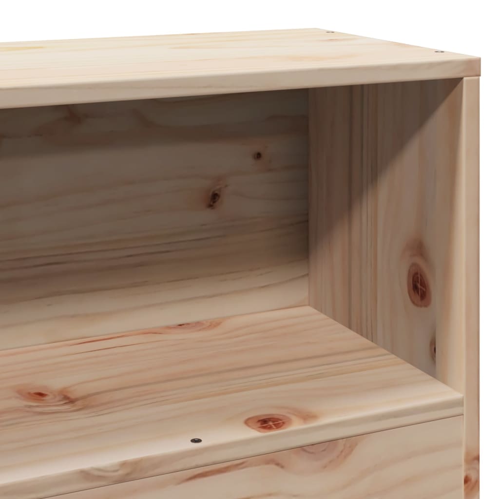 Kopfteil mit Stauraum 90 cm Massivholz Kiefer