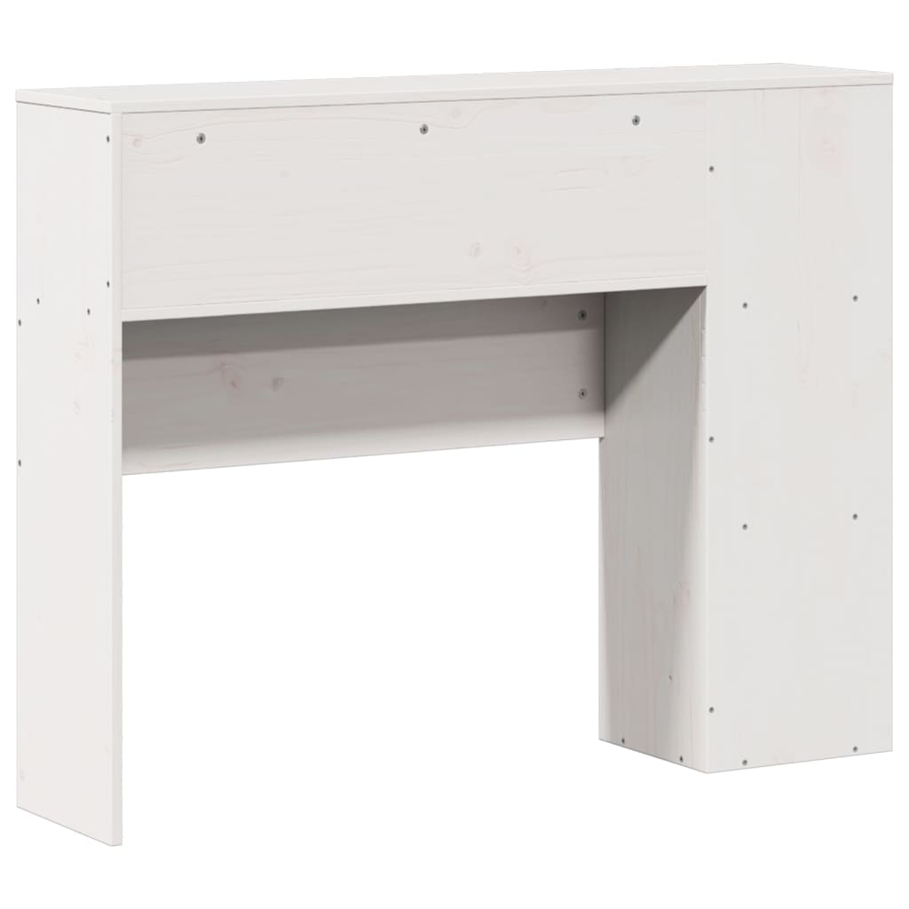 Kopfteil mit Stauraum Weiß 75 cm Massivholz Kiefer