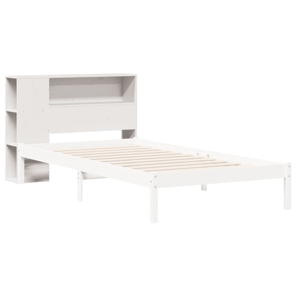 Kopfteil mit Stauraum Weiß 75 cm Massivholz Kiefer