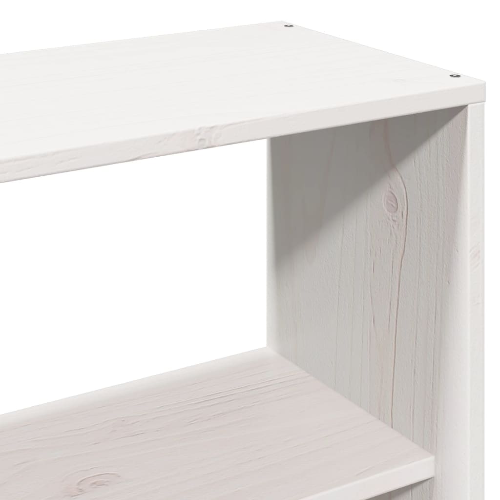 Kopfteil mit Stauraum Weiß 160 cm Massivholz Kiefer