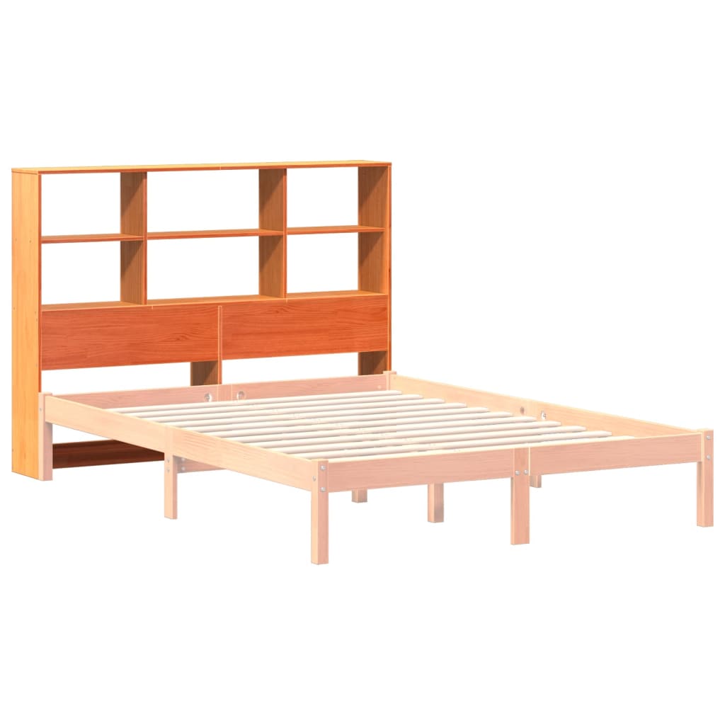 Kopfteil mit Stauraum Wachsbraun 160 cm Massivholz Kiefer